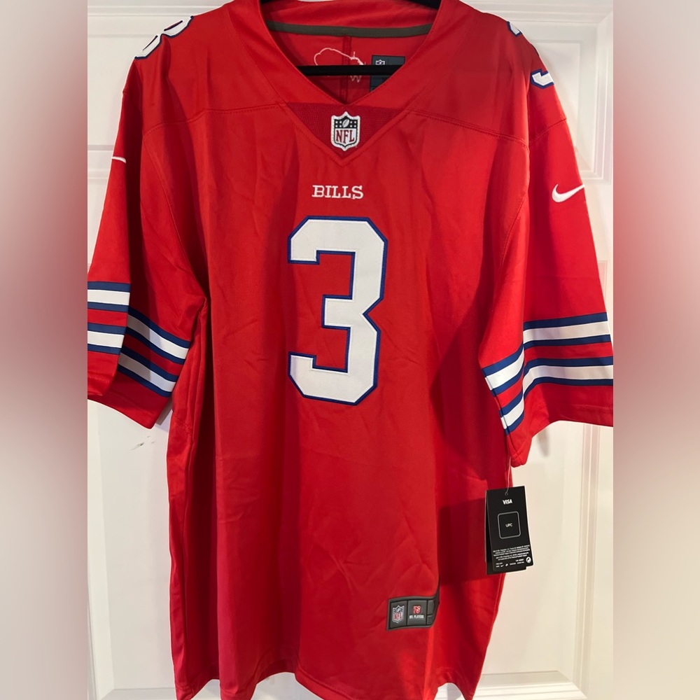 Damar Hamlin #3 Color Rush Red Buffalo Bills Jersey